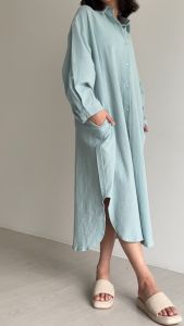 Peach Poppy ADELE Oversized Shirtdress - Dress Wanita Oversized