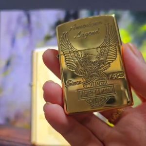 Bật Lửa Xăng Đá Zorro Khắc 2 Mặt Harley Davidson Mẫu Mới Đồng Nguyên Khối ( Tặng Kèm Combo Đá Bấc Xịn)