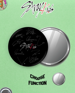 Stray Kids Pocket Mirror Badge Pin 2.2 Inch Kpop SKZ Merch Bang Chan Felix Hyunjin Han Seungmin Changbin Lee Know I.N | Aesthetic Portable Mini Hand Mirror Button Pin Bag Accessories Fanmade