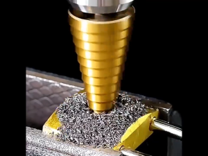4PCS Titanium Coated Step Drill Bit Set High Speed Step Drill Bit Set