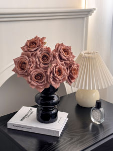 Realistic Artificial Roses Home Decor Premium Feel Living Room Luxury Floral Arrangement Dried Flower Vase Silk Flower Bouquet