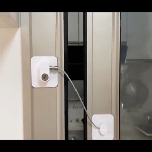 Baby Safety Lock Refrigerator Lock Child Anti-clamping Cabinet Door Lock Freezer Lock with key