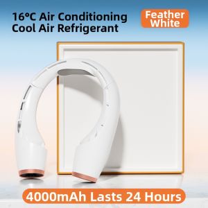 Portable Neck Fan 2023 New Model Small Personal Cooling Air Conditioner Leafless Lazy Neck Hanging Home Use Mini Fan
