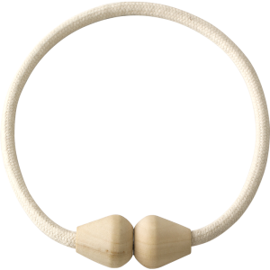 2pcs Modern Style Non-Perforated Curtain Tie Pair Magnetic Buckle Cotton Rope Wooden Beads Storage Hanging Curtain Tie