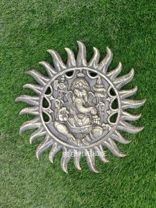 Ganesha Wall Slate WS22 Fiberglass God Realistic 3D Garden Home Art Craft Carving Dinding Hanging Gantung Luck