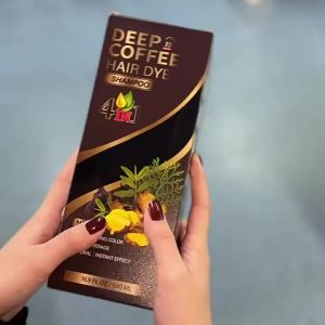Dầu Gội Nhuộm Tóc Màu Nâu Sẫm Dành Cho Nữ & Nam Dưỡng Ẩm Chăm Sóc Tóc Khỏe Mạnh Màu Tóc Tự Nhiên 500ml