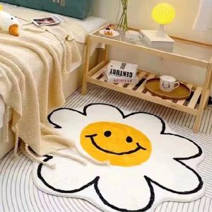 Ins Sunflower Doormat Bathroom Bedroom Bedside Non-slip Floor Mat Water Absorbent Super Soft Carpet Home Decoration
