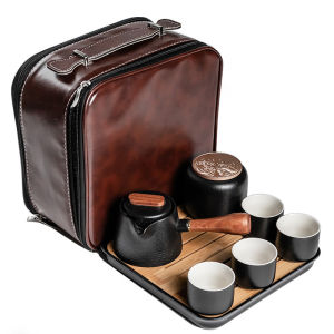 Black Ceramic Japanese Portable Simple Tea Set
