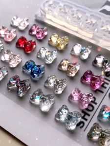 Nail Art Silicone Mold DIY Making Jewelry Handmade UV Resin Epoxy Mould AB glue Flower Bear Love美甲滴胶硅胶模具AB水晶滴胶蝴蝶熊爱心花手工饰品