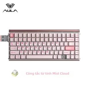 AULA | Bàn Phím Chơi Game AULA Hero 75 HE RGB Switch Từ Tính 3 Chế Độ Bố Cục 75% Tốc Độ Phản Hồi 8KHz Pin 8000mAh Sử Dụng Có Dây Cơ Học Dùng Cho Máy Tính Để Bàn/laptop