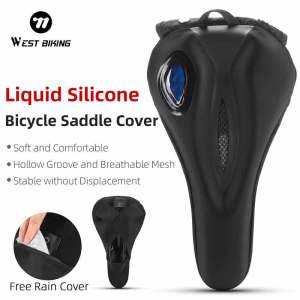 West Biking | WEST BIKING Memory Foam Bike Saddle Cover Hollow Breathable Anti Slip Shock Resistant For MTB Road Commuter Bicycle Seat Pad