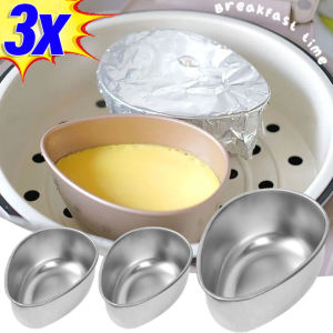 1/3Pcs Kitchen Steamed Eggs Bowl Stainless Steel Multifunctional Thicken Bowl For Baby Complementary Food Steamer Bowl