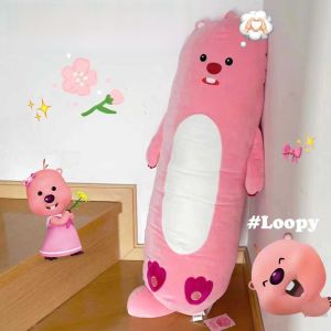 Adorable Beaver Loopy Doll Plush Toy Long Pillow Shape Sleeping Princess Ruby Gift Soft Stuffed Animal for All Ages