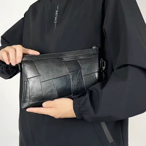 GLADIO Tas Pria Simple Pria Premium Pouch Hitam Kulit GLD072B5 Demetrio Keren Branded Clutch