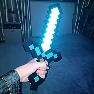 Glow Stress Relief Minecraft Pixel Diamond Sword Toy