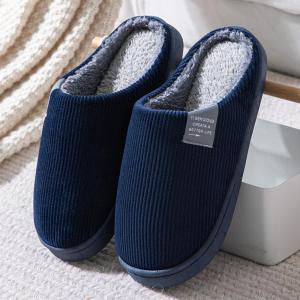 Warm Cotton Slippers 2024 New Style Mens And Womens Home Slippers Winter Fleece Lined Non-Slip Cotton Slippers for All Seasons