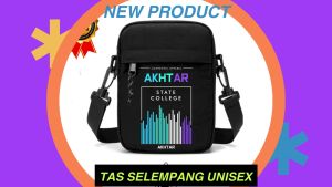 Tas Selempang Pria Remaja Keren Simple Viral Terbaru 2023 Bahan Canvas Motif Printing