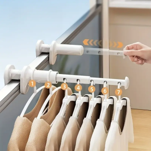 Thickened Portable Folding Hangers Extendable Travel Clothes Drying Rack Easy Install & Carry Space Saving