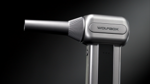 WOLFBOX MF70 Compressed Air Duster-110000 RPM Electric Air Duster with Extended Runtime 3-Speed Rechargeable Air Blower for Keyboard Computer Camera Car Home 5 Nozzles