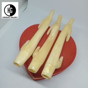 once pipa rokok tulang sapi ukir bambu petuk h82