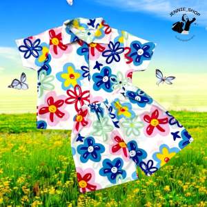 ชุดฮาวาย ชุดไปทะเลเด็ก ผ้าไหมอิตาลี