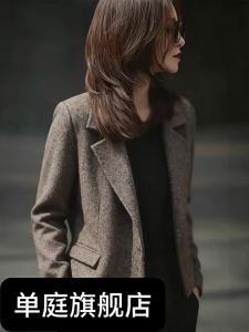 DANTING | Early Autumn Chic Grey Women Suit Jacket Formal 2026 New Style