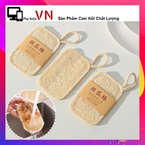Miếng Rửa Chén Bát Xơ Mướp Khô Chống Dầu Mỡ Trầy Xước Tiện Lợi 7x11cm - XƠ MƯỚP KHÔ Tự Nhiên Tắm Tẩy Tế Bào Chết Cọ Rửa Đa Năng