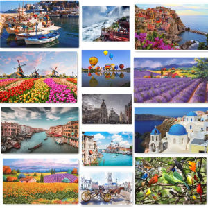 50*70cm Jigsaw Puzzles 1000 Pieces Paper Picture Landscape Oil Painting Art Puzzles Decompression Toys for Adults Family Games