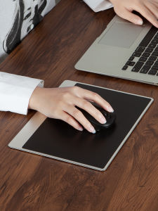 Simple and Durable Aluminum Alloy Waterproof Mouse Pad Desktop Laptop Office Neutral Metal Hard Mouse Pad