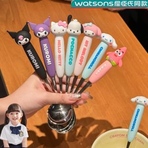 Bộ Thìa Đũa Hoạt Hình Bằng Thép Không Gỉ Sanrio Cho Trẻ Em Bộ Thìa Đũa Nhỏ Dễ Thương Bộ Đồ Ăn Bằng Thép Không Gỉ Thiết Kế Nhà Bếp