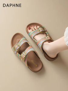 Daphne | Braided Thick Sole Double Buckle Womens Summer Sandals