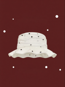 Korean Style Polka Dot Fishing Hat Female Face-Slimming Foldable Sunproof