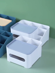 Nordic Minimalist Table Desk Tissue Box Holder Home Office Cosmetics Organizer