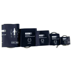 5ขนาดของหลอดเดี่ยวปลอกข้อมือสำหรับวัดความดันโลหิต Resuable Nibp Cuffs Tpu Nylon ไม่มีกระเพาะปัสสาวะสำหรับ Phil Vm6การตรวจสอบผู้ป่วย