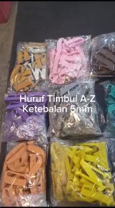 Abjad Alfabet Huruf Tinggi 8cm Tebal 5mm Bahan Spon Ati Spon Eva Awet
