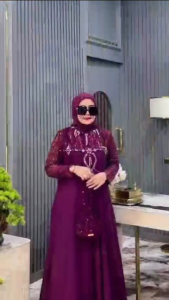 COD Yumna Dress Ceruty Babydoll Tille Gamis Dewasa Terbaru Viral Dress Wanita Kondangan Kekinian
