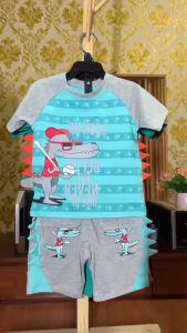 [Cao Cấp Cực Đẹp] Đồ Bộ Bé Trai Size 10kg-40kg Thun Cotton Co Giãn 4 Chiều Mềm Mịn Siêu Mát Hình Khủng Long.1677.8