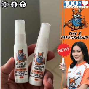 Spray Pembersih Stik Biliard 3BALL 30ml – Billiard Cue Cleaner untuk Shaft Kayu/Carbon – Anti Lengket