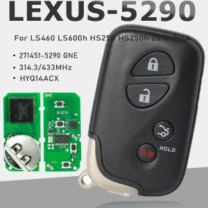 KEYECU 271451-5290 GNE 314.3MHz Smart Remote Key Fob for 2010 2011 2012 2013 2014 Lexus LS460 LS600h HYQ14ACX