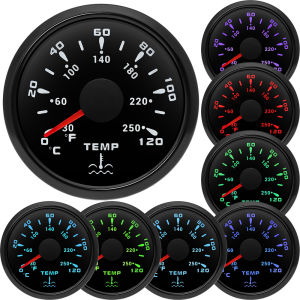 0~120℃ 2\" 52mm Water Temperature Gauge with 7 Color Backlight Water Temp Sensor 1/8NPT for Marine Car Boat RV Camper 12V24: A Comprehensive Guide