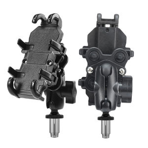 Motorcycle Bicycle Phone Holder Aluminum Handlebar Shock Absorption Cycling GPS Bracket for iPhone 16 Samsung Xiaomi Bike Mount