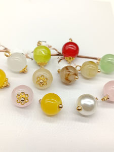 Nút Ngọc Trai Phong Cách Trung Hoa Mới Nút Tròn Tinh Tế Áo Len Cardigan Áo Dài Qipao Hanfu Nút Trang Trí Nút Quần Áo