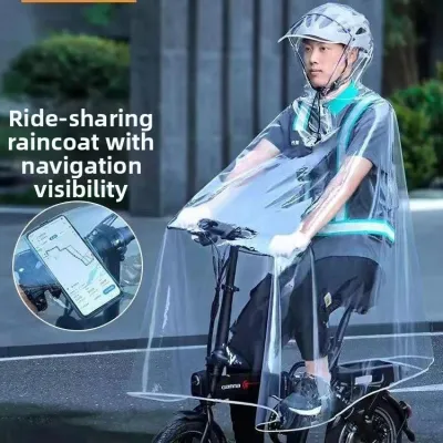 Weatherproof Foldable Navigation Raincoat for Drivers