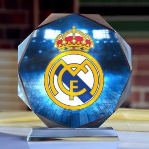Crystal Football Memorabilia Display Piece Birthday Gift for Men Real Madrid Surrounding Toys And Collectibles Spanish National Team