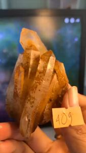 Viên đá thạch anh còn nguyên sơ  pha lê Lemurian tán sắc tinh thể thông đèn thiên nhiên năng lượng cao mã 409