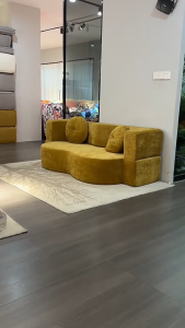 MUMAREN โซฟาพับได้ โซฟาเตียงนอน โซฟาหลายฟังก์ชัน พับและพลิก การออกแบบกึ่งวงกลมมีความน่าเชื่อถือ บีบอัดโซฟา