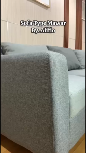 ALIFIO Sofa L/Type Mawar/Minimalis/Fabrick kanvas/Harga Ekonomis