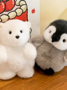 NUOAO | Cute White Baby Polar Bear and Penguin Plush Toy for Girls