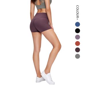 Women Sports lulu yoga pants girls high waist tight sports fitness three point shorts leggings/ lulu瑜伽裤女高腰紧身运动健身三分短裤打底裤