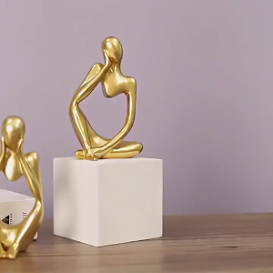3pcs/set Thinking Ornaments Thinker Figurines Modern Bookcase Decor